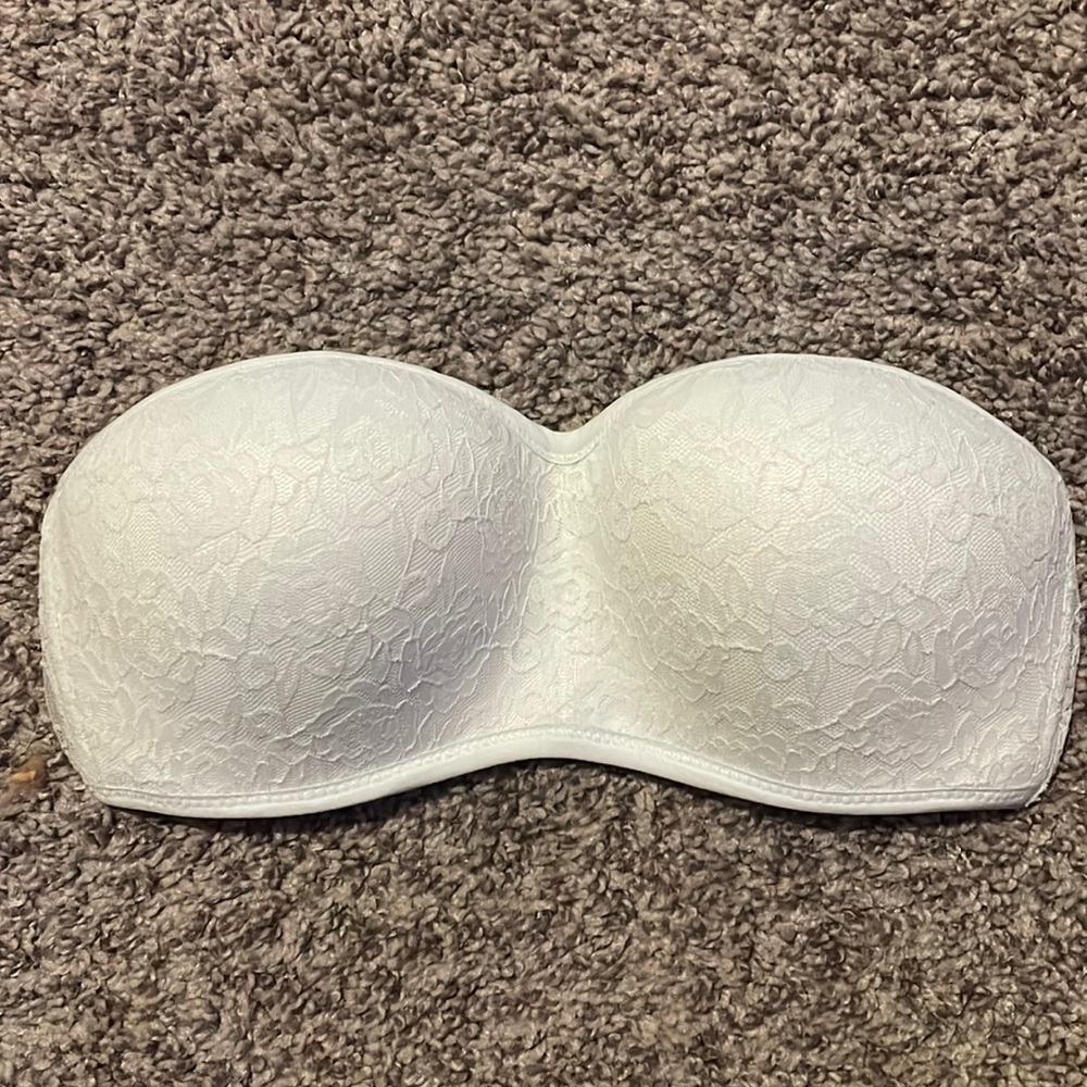 White lace Pink VS bralette